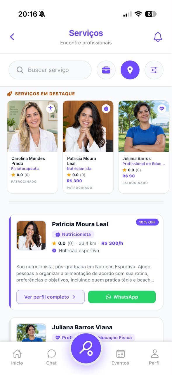 Profissionais de saúde e serviços para quem joga tênis